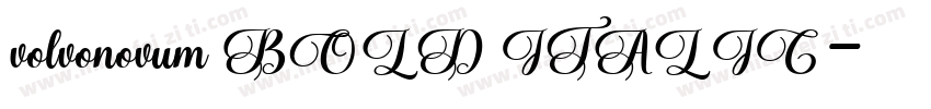 volvonovum BOLD ITALIC字体转换